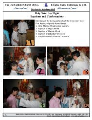Holy Saturday Night Baptisms and Confirmations - The Old Catholic ...