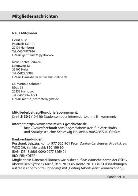 Rundbrief Nr. 111 - Arbeitskreis für Wirtschafts- und ...