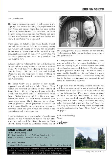 Summer 2013 Vol.25 Issue 2 - Taney Parish website