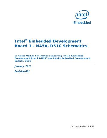 IntelÂ® Embedded Development Board 1 - N450, D510 Schematics