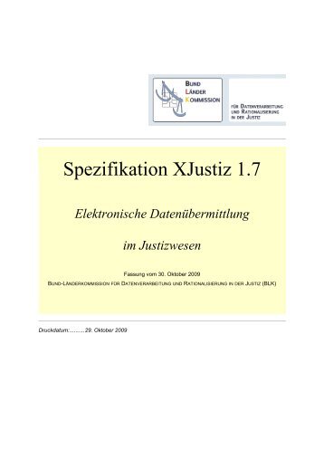 Spezifikation XJustiz 1.7 - OSCI