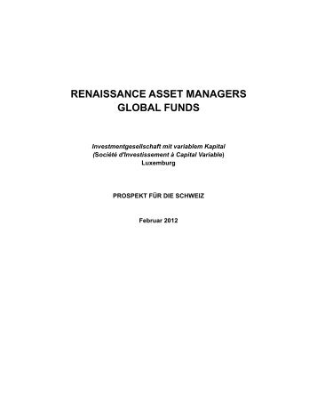 RENAISSANCE ASSET MANAGERS GLOBAL FUNDS - Fundinfo