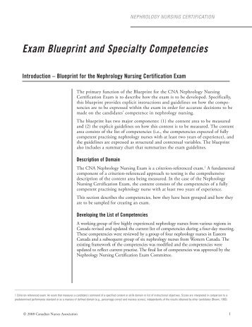 Blueprint and Competencies - NurseONE