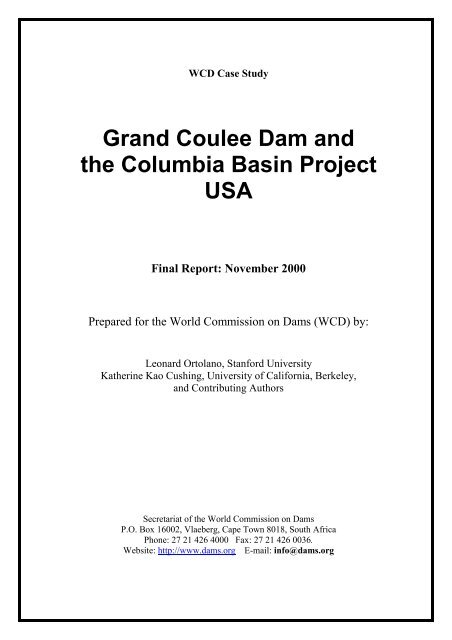 Grand Coulee Dam - Case Study - Centre International de ...