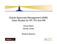 Oracle Approvals Management (AME) - Solution Beacon, LLC