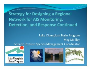 Lake Champlain Basin Program Meg Modley Aquatic ... - ICAIS