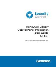 Honeywell Galaxy Control Panel Integration User Guide ... - Genetec