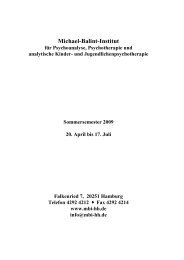 SoSe 09 als PDF - Michael-Balint-Institut