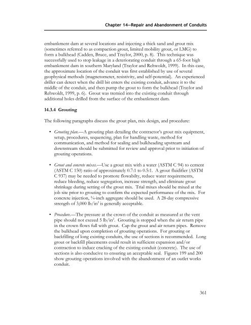 Technical Manual: Conduits through Embankment Dams (FEMA 484)