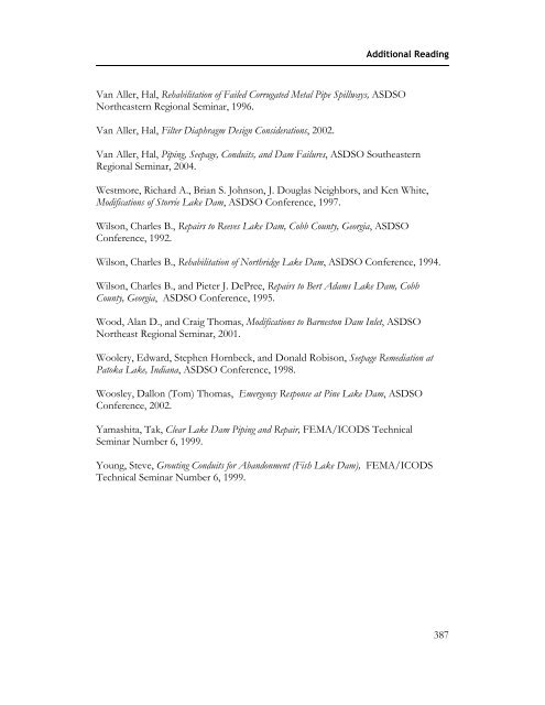 Technical Manual: Conduits through Embankment Dams (FEMA 484)