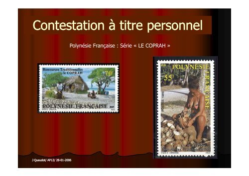 LES TIMBRES CONTESTES - Amicale PhilatÃ©lique Paris 12