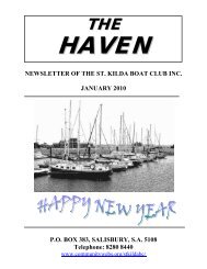 newsletter of the st. kilda boat club - Communitywebs.org