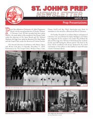 ST. JOHN'S PREP NEWSLETTER - St. John's Prep NY