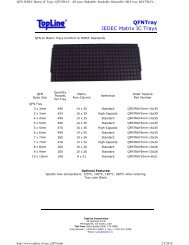 QFNTray JEDEC Matrix IC Trays - TopLine