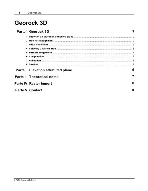 User's manual GeoRock 3D - GeoStru Software