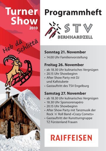 Turner Programmheft Show - STV Bernhardzell