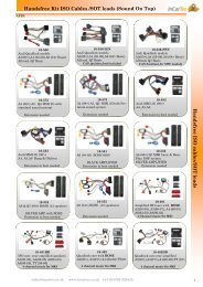 Handsfree Kit ISO Cables /SOT Leads - www.incartec.co.u