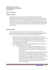 Closing Procedures for Churches The Episcopal Diocese of ...
