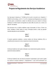 Projecto de Regulamento dos ServiÃ§os AcadÃ©micos - ISEL