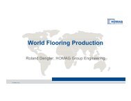 World Flooring Production - Stiles Machinery