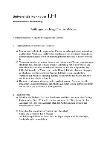 Chemie - Niedersächsisches Studienkolleg