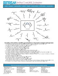 DuPhos™ and BPE Technology - Strem Chemicals Inc.