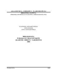 Bibliografia 2000.pdf - Biblioteka GÅÃ³wna Akademii Obrony Narodowej