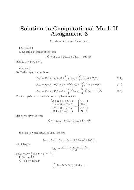 Hw3 Solution