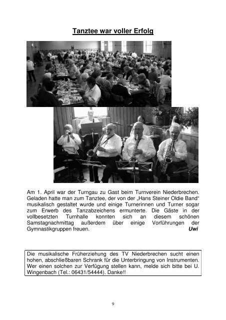 Vereinsnachrichten Mai 2006 1 - Turnverein Niederbrechen