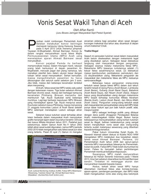 Buletin Asasi Elsam Edisi Maret-April 2013