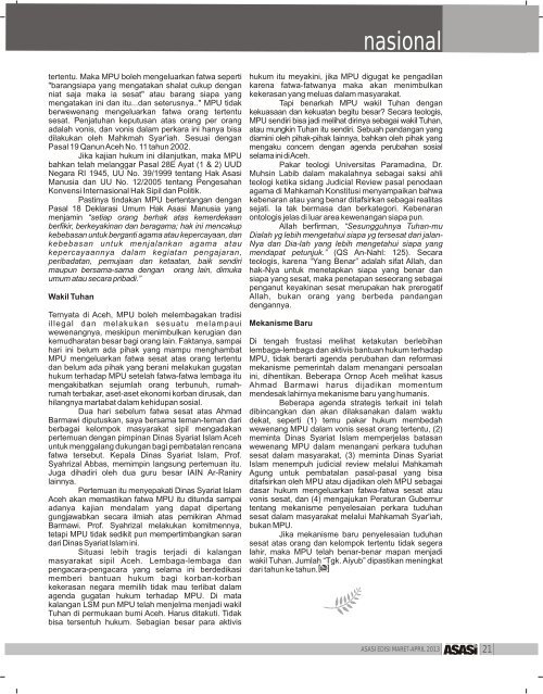 Buletin Asasi Elsam Edisi Maret-April 2013