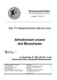 Jahreskonzert unserer drei Blasorchester - Turnverein Niederbrechen