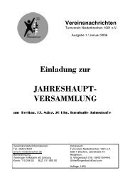 Einladung zur JAHRESHAUPT- VERSAMMLUNG - Turnverein ...