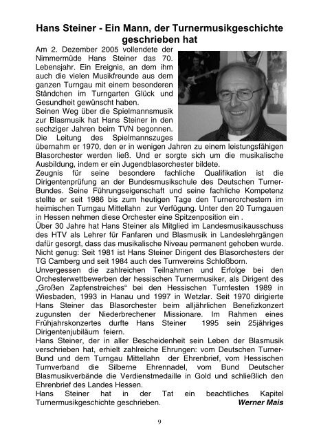 Einladung zur JAHRESHAUPT- VERSAMMLUNG - Turnverein ...