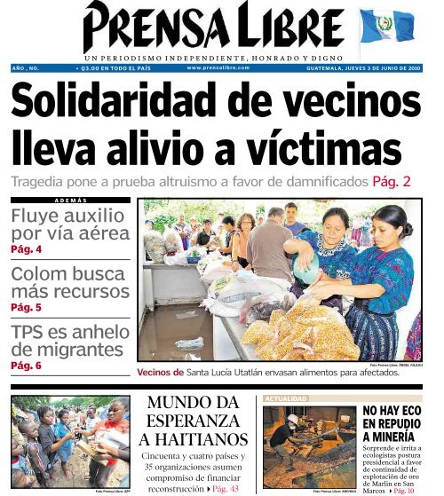 MUNDO DA ESPERANZA A HAITIANOS Fluye ... - Prensa Libre