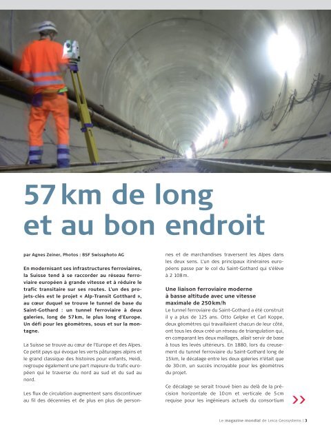 Le magazine mondial de Leica Geosystems