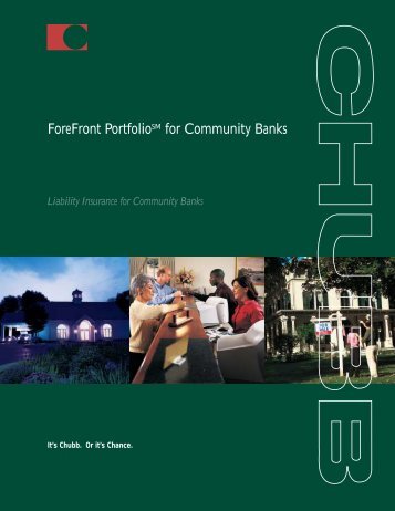 ForeFront Portfolio for Community Banks - Chubb Group of ...