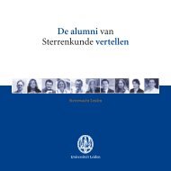 De alumni van Sterrenkunde vertellen - Faculteit der Wiskunde en ...