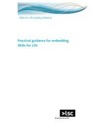 Practical guidance for embedding Skills for Life - Excellence Gateway