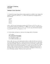 14.02 Quiz 2 Solutions Fall 2004 Multiple-Choice Questions