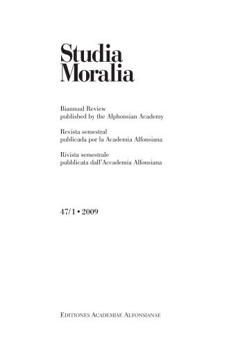 Studia Moralia 47/1 Gennaio -Giugno 2009