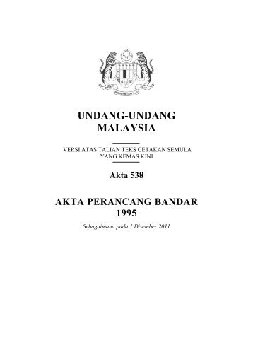 Akta Perancang Bandar 1995