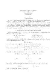 Introduction to affine Lie algebras Notes for Lecture 2 October 26 ...