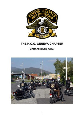 hog member roadbook - HOG Geneva Chapter West Switzerland