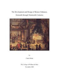 The Development and Design of Bronze Ordnance, Sixteenth ...