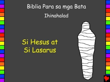 Jesus and Lazarus Tagalog PDA - Bible for Children