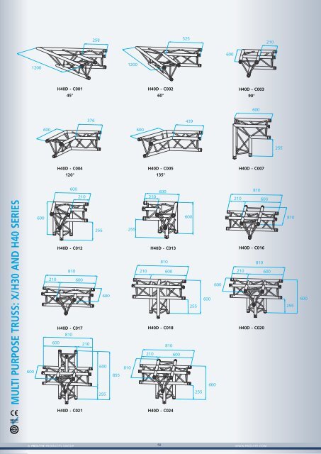 MULTI PURPOSE TRUSS: X/H30 AND H40 SERIES