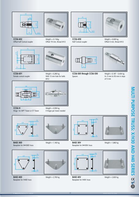 MULTI PURPOSE TRUSS: X/H30 AND H40 SERIES