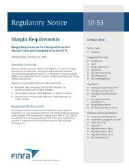 Regulatory Notice 10-53 - finra