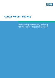 Cancer Reform Strategy - First Annual Report - Merseyside ...